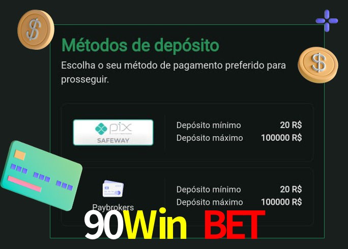 O cassino 90Win Bet oferece uma grande variedade de métodos de pagamento